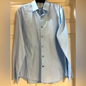 EUC‎ Express Extra Slim Men's Light Blue Dress Shirt Size L